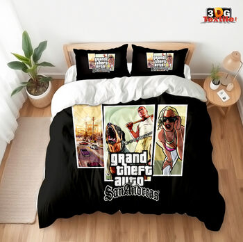 Комплект чаршафи с 3D дигитален принт - Grand Theft Auto San Andreas 2