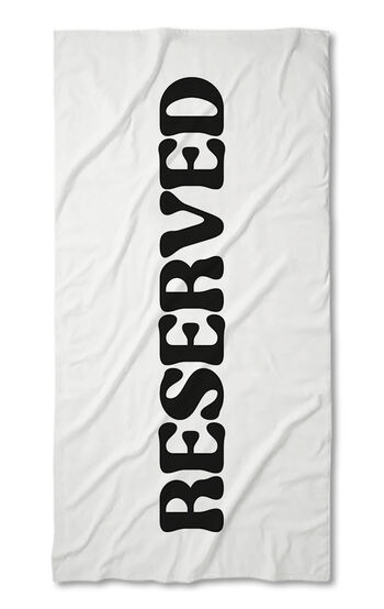 Хавлиена кърпа Reserved White - Black