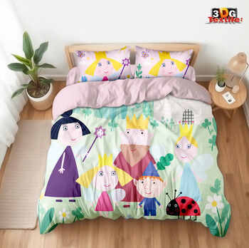 Комплект чаршафи с 3D дигитален принт - Бен и Холи - Ben And Holly