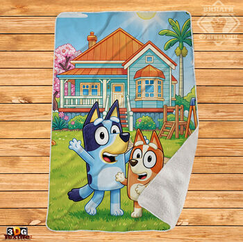 Одеяло Шерпа Полар Блуи 3 - Bluey 3